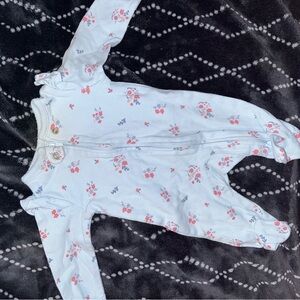 Carter's Blue Floral Kids Footie